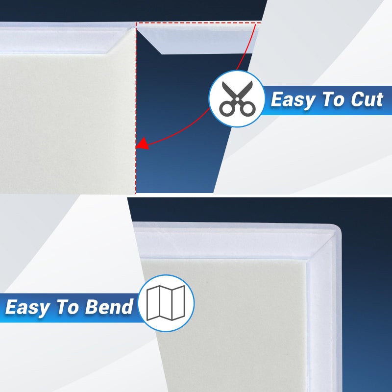 Protalwell Rubber Edge Trim  Self Adhesive L Shaped Edge Trim  Small Size Peel and Stick Edge Trim for Tile  Wall and Furniture Edges  Clear Color  10Ft - Image 5